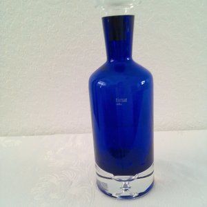 Cobalt Blue Blown Glass Decanter